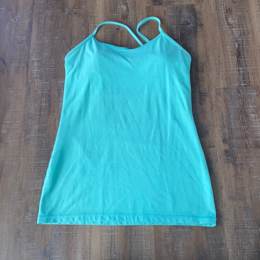 Lululemon light Lyon flow y tank size 8 teal
